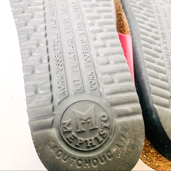 Mephisto Pink Flower Sandals SZ-7.5 - Picture 9 of 11